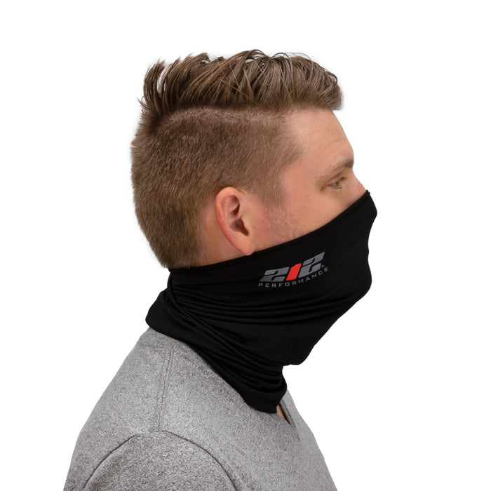 Protective Neck Gaiter and Particulate Filtering Face Cover in Black