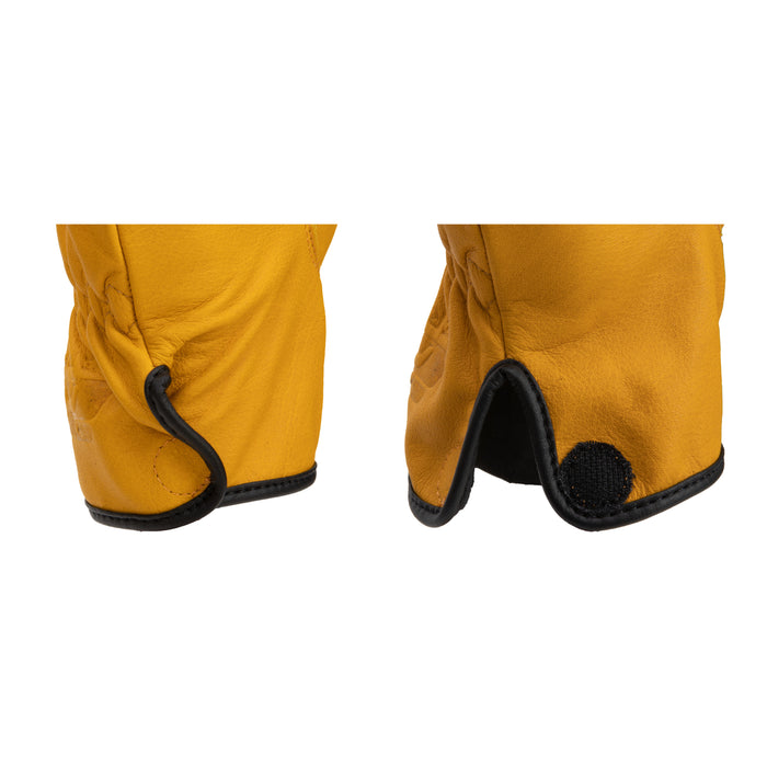 Arc Flash Cut and Liquid Resistant Treated Leather Driver Gloves (CAT 2, EN Level 5) in Golden Brown