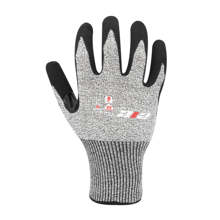 AX360 Nitrile-Dipped Palm Work Gloves 12-Pair Bulk Pack in Gray, Large