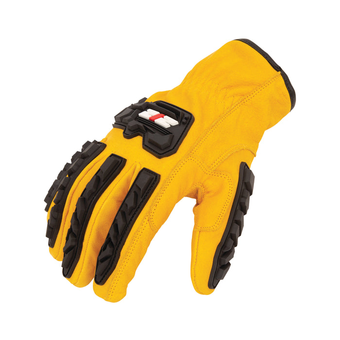 Cut Resistant Impact Leather Rancher / Driver Gloves (ANSI Level A5)