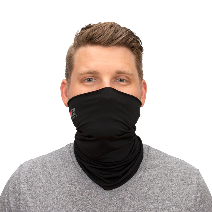 Protective Neck Gaiter and Particulate Filtering Face Cover in Black