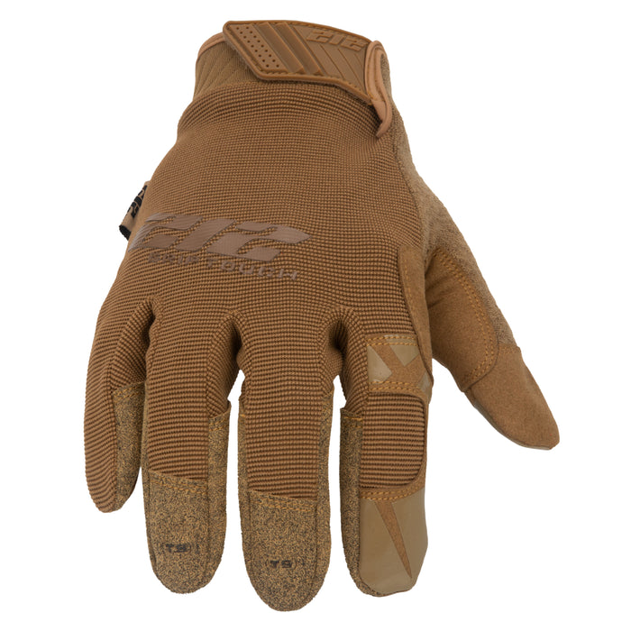 GSA Compliant Silicone Grip Touch-Screen Compatible Mechanic Gloves in Coyote