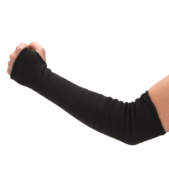 A4 Cut Resistant Liquid Repelling Double Layer Single Safety Sleeve made with DuPont™ Kevlar® fiber (1-Sleeve, Black)